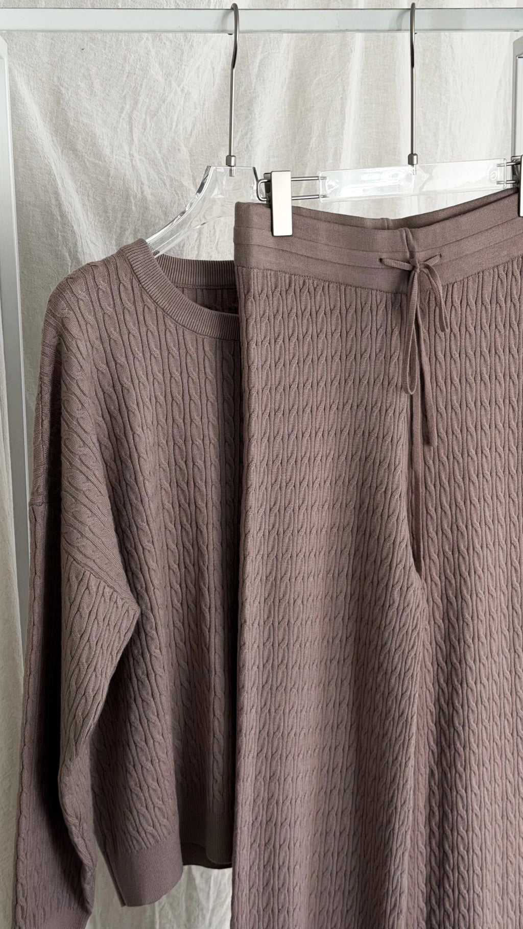Conjunto tejido trenzado