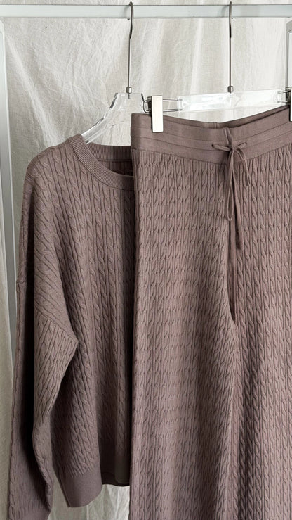 Conjunto tejido trenzado