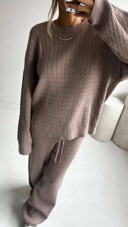 Conjunto tejido trenzado