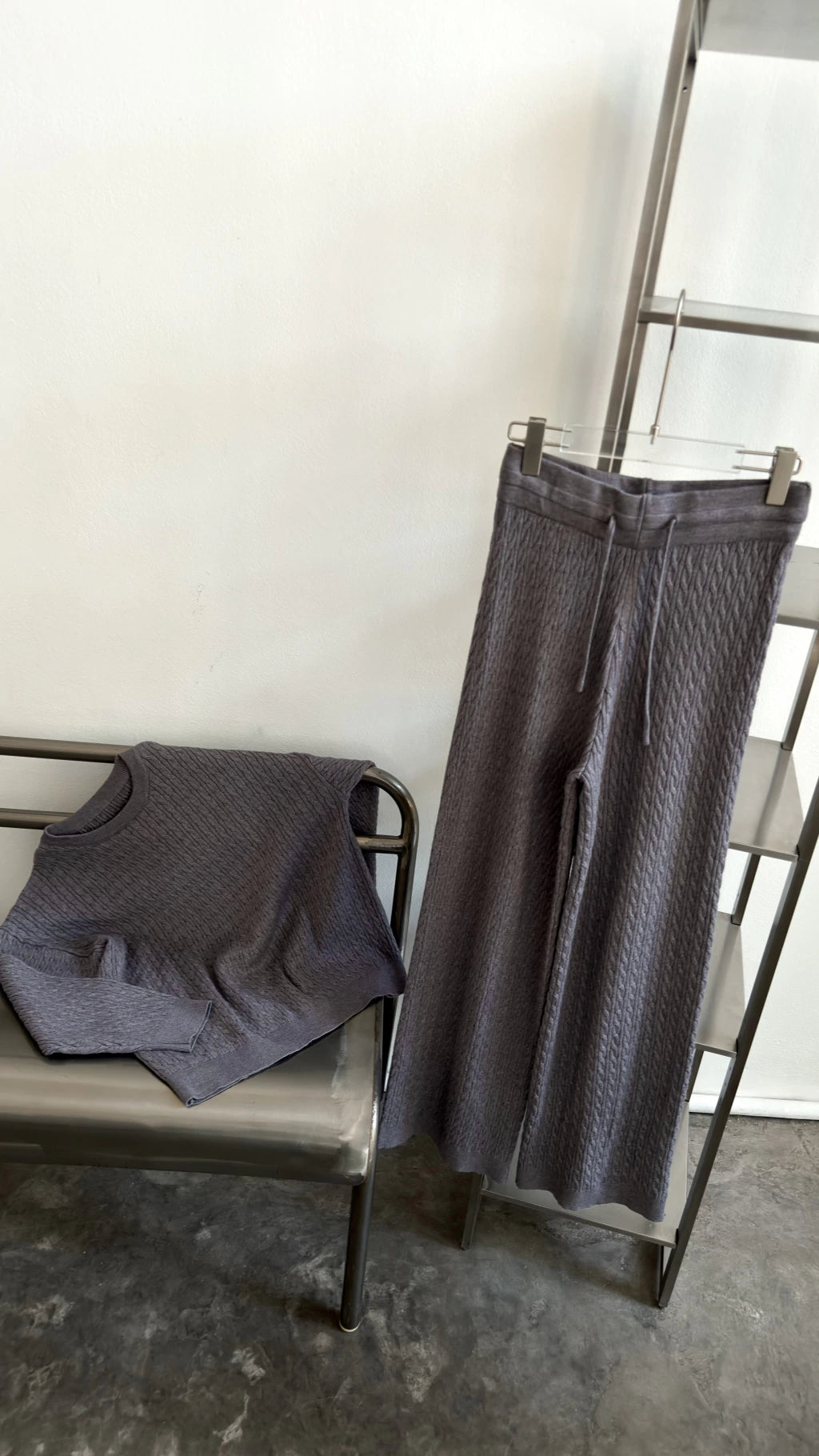 Conjunto tejido trenzado