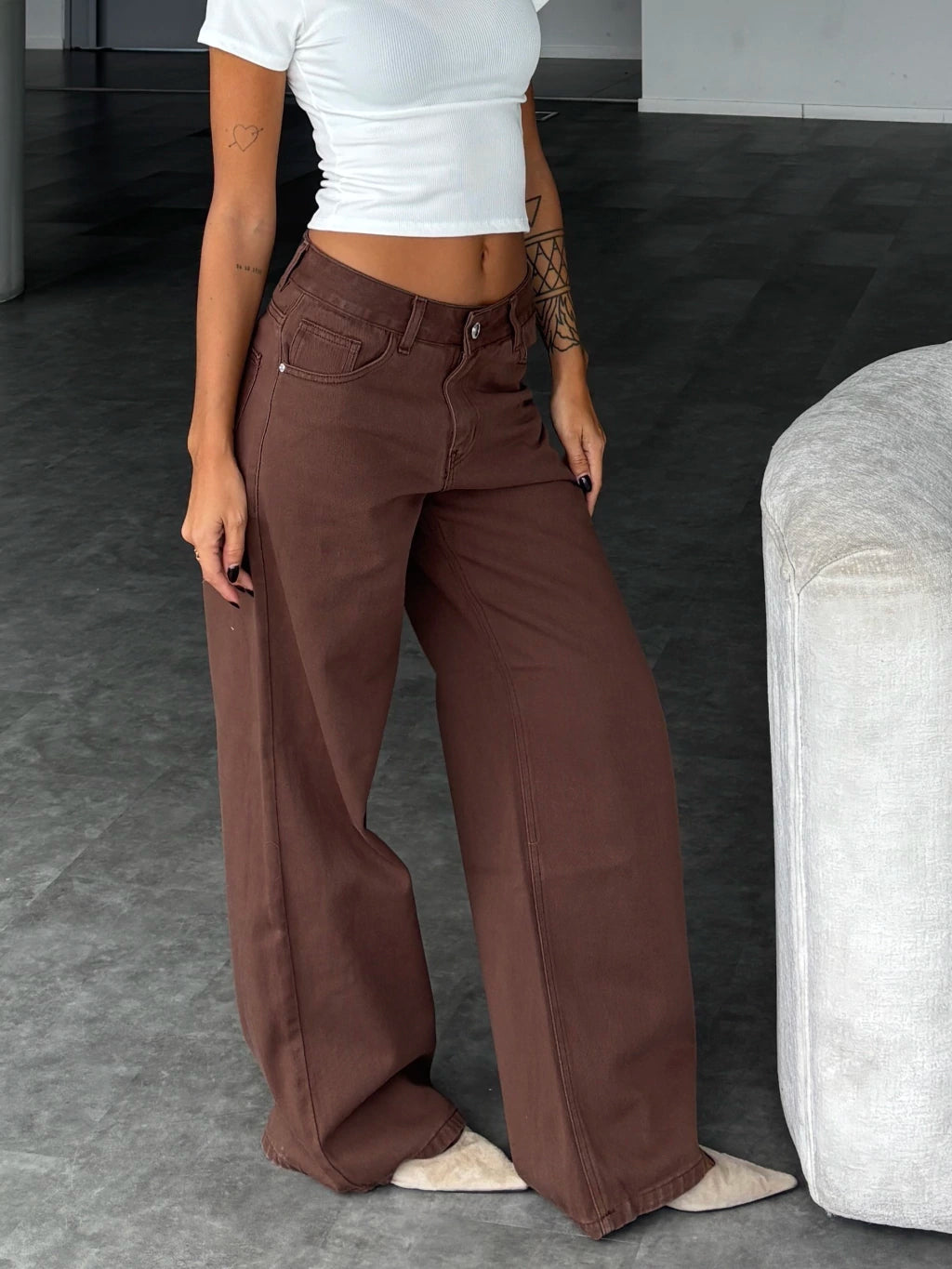 Wide leg choco