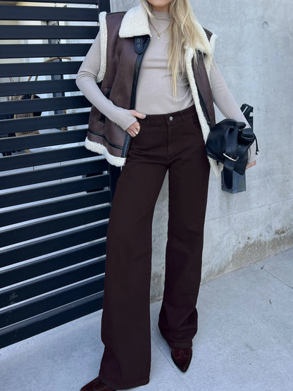 Wide leg belga choco