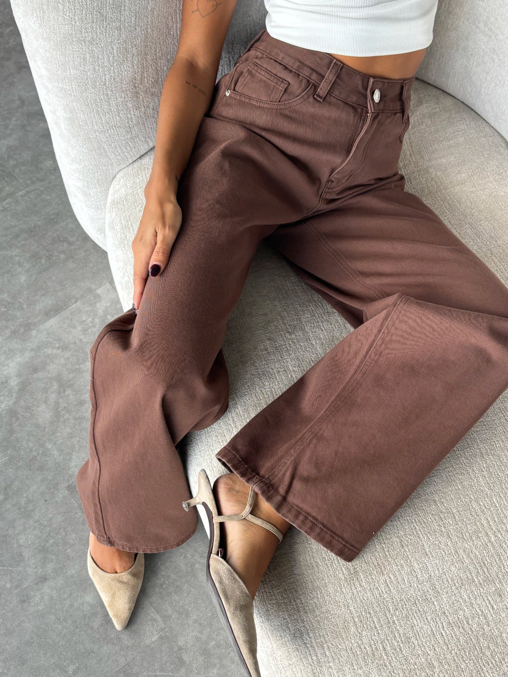 Wide leg choco