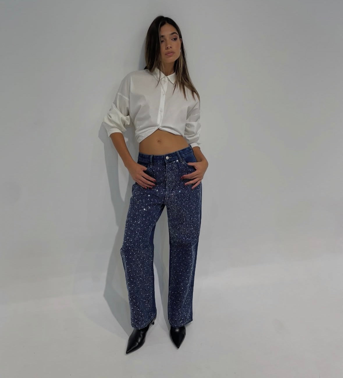 Wide brillos azul